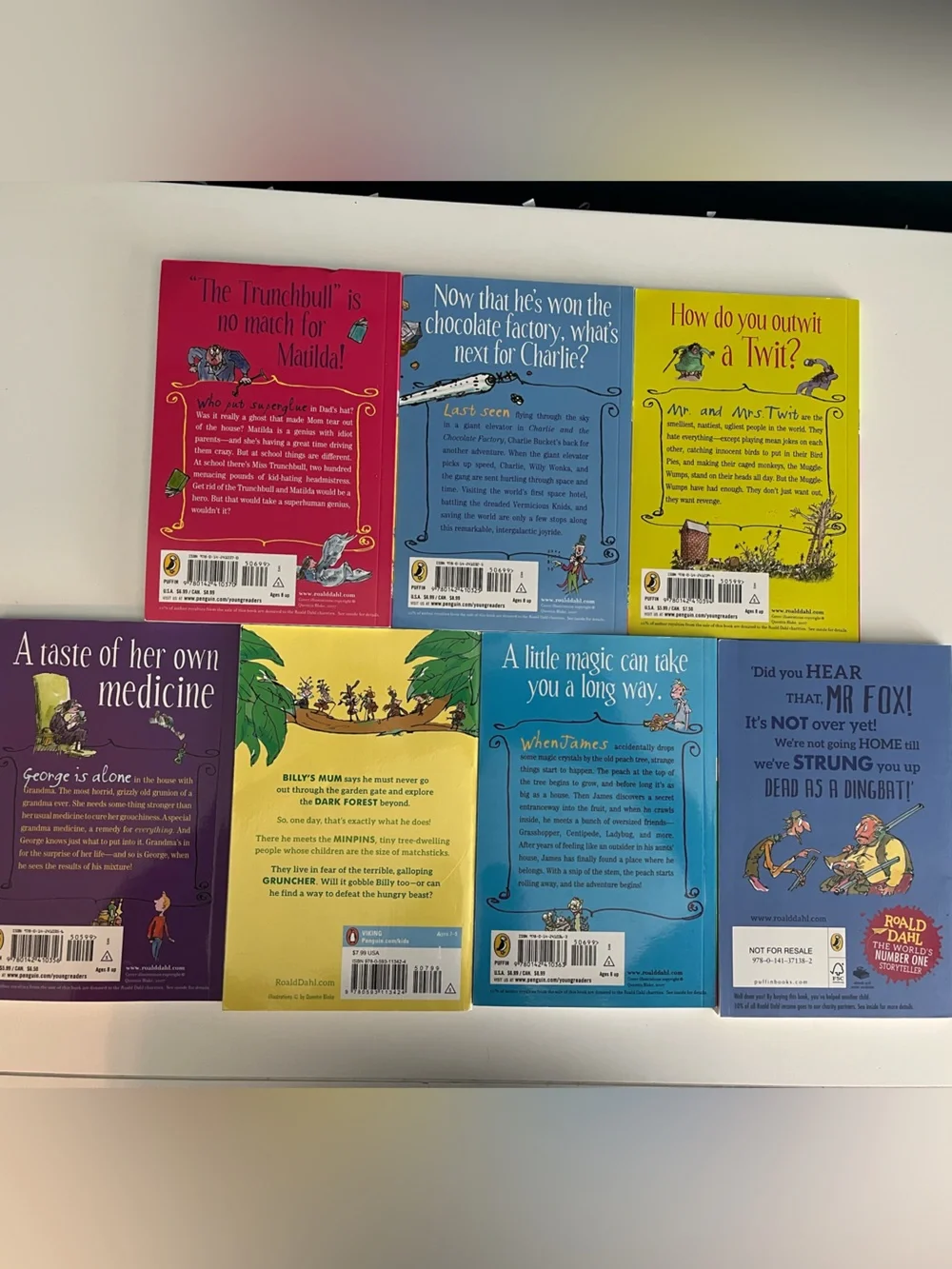 Roald Dahl Children's Book Collection 7 total James and the Giant Peach